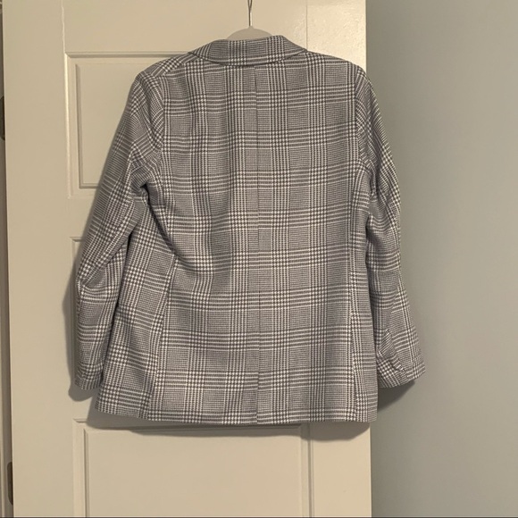 H&M blue/white plaid blazer EUR size42 (UK size14) - Picture 7 of 8